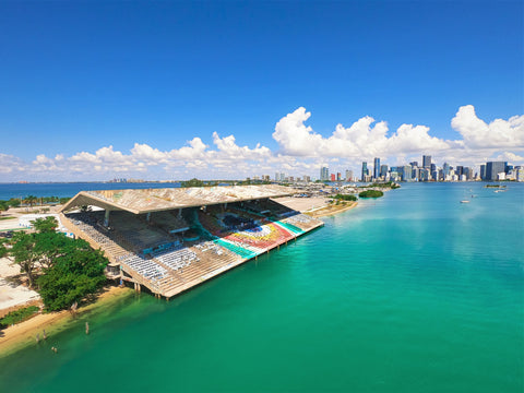 Miami Marine Stadium with City- Fine Art Print